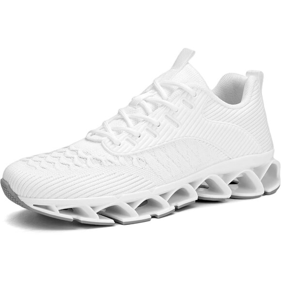 Women Z75 White Slip-On Walking Running Shoes Blade Sneaker Non-Slip Comfort - Picture 1 of 7